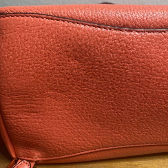 NWT Michael Kors RAVEN LEATHER BACKPACK Pink Grapefruit Peach Purse Spring - Picture 6 of 13